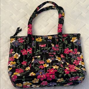 Vera Bradley Black Floral Tote